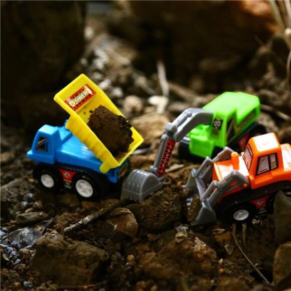 Toys Pull Back Vehicles, 12 Pack Mini Assorted Construction Vehicles - Picture 6 of 8